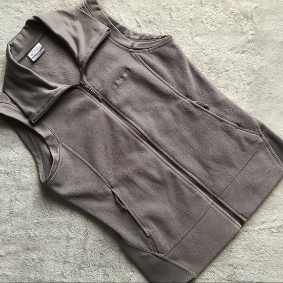 Columbia Jackets & Blazers - Columbia Benton Springs Fleece Vest Sleeveless Hiking Trail Cirrus Gray Heather